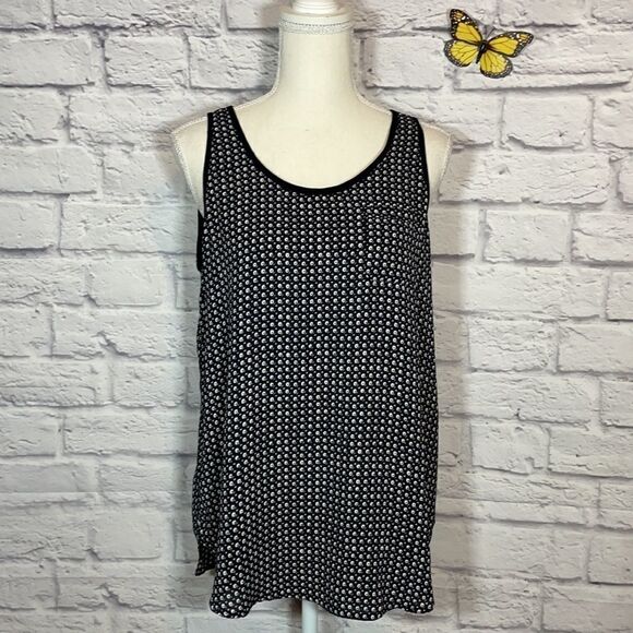 ANN Taylor Loft Sleeveless Print Tank Size Medium Petite - Picture 2 of 10